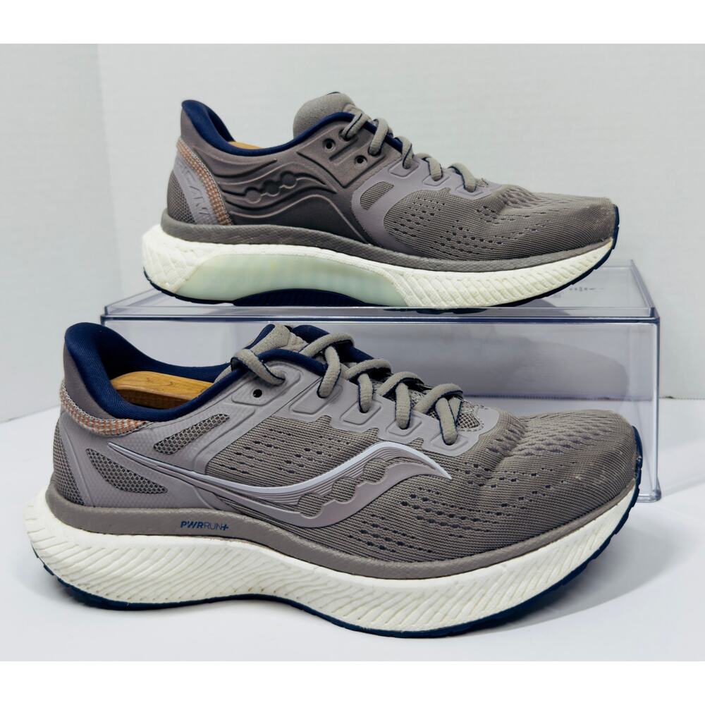 Saucony Hurricane Womens Running Workout Active Grey Purple Sneakers Size 7.5